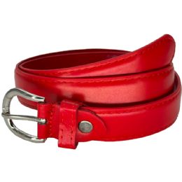 24 Pieces Kids Belts Red Stitched - Kid Belts