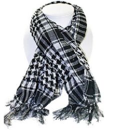 24 of Black And White Checkered Scarves