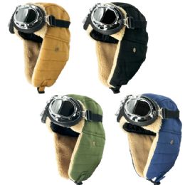 24 of Men's Winter Aviator Pilot Hat With Goggles