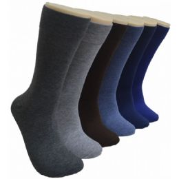 288 Pairs Men's Novelty Socks - 10-13 - Solid Color - Mens Dress Sock