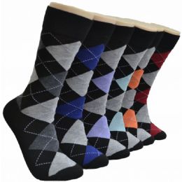 288 Pairs Men's Novelty Socks - 10-13 - Argyle - Mens Dress Sock