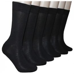 288 Pairs Men's Novelty Socks - 10-13 - Black - Mens Dress Sock