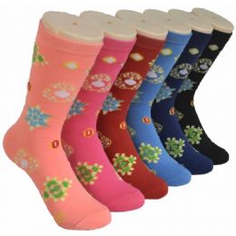 360 Pairs Ladies Crew Socks - 9-11 - 9-11 - Jewelry Pattern - Womens Crew Sock
