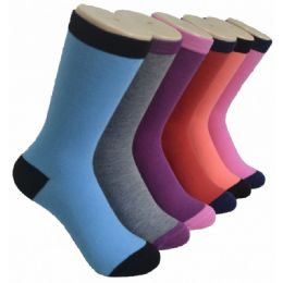 360 Pairs Ladies Crew Socks - 9-11 - Two-toned - Womens Crew Sock