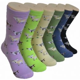360 Pairs Ladies Crew Socks - 9-11 - Animals - Womens Crew Sock