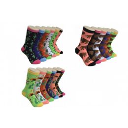 360 Pairs Ladies Crew Socks - 9-11 - Outdoor Assorted - Womens Crew Sock