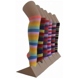 240 Pairs Girl's Knee High Socks Size 6-8 Stripes - Girls Knee Highs
