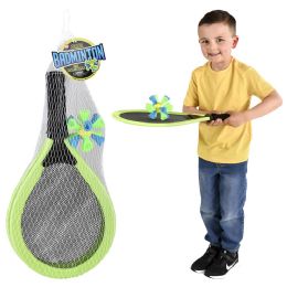 12 pieces Jumbo Badminton Racket And Bouncy Birdie 21.5 inch x11.25 inch - Sports Toys