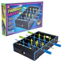 4 pieces Neon Wooden Tabletop Foosball Game 20 inch x12.25 inch - Sports Toys