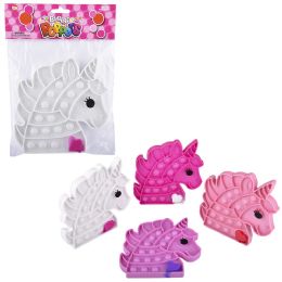 144 of 6.5 inch Valentines Unicorn Bubble Popper