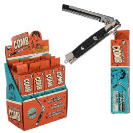 144 pieces Switch Blade Comb In Display - Hair Brushes & Combs
