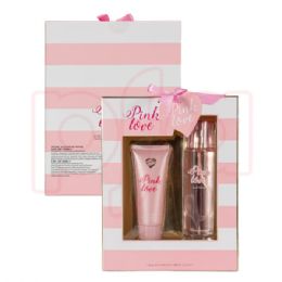 12 Pieces Women's 2pcs Set Pink Love 3.4fl.oz Edp 2.8fl.oz Body Lotion - Perfumes and Cologne