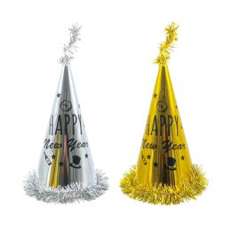 72 Pieces New Year Cone Party Hat 13.5in - Party Hats & Tiara