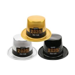 72 Pieces Happy New Year Hat With 2025 Band - Party Hats & Tiara