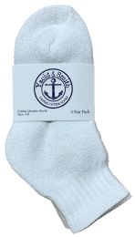 180 Pairs Yacht & Smith Kid's Cotton White Quarter Ankle Socks - Boys Ankle Sock