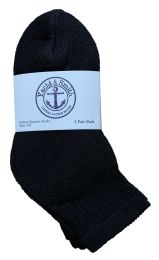 780 Pairs Yacht & Smith Kid's Black Quarter Ankle Socks - Size 4-6 - Boys Ankle Sock