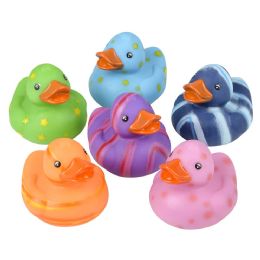 576 pieces Multicolored Pattern Rubber Duckies - Slime & Squishees