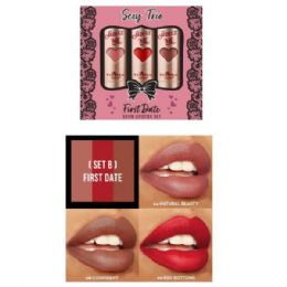 36 pieces Seduce Me First Date Collection 3 Piece Lipstick Sets In Assorted Colors - Lip Stick
