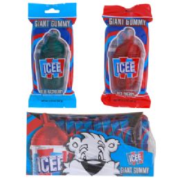 96 pieces Icee Giant Gummy 2.1 Oz Cherry + Blue Raspberry - Food & Beverage