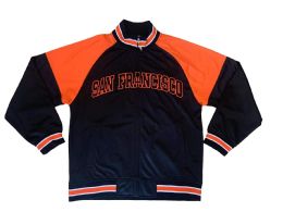 12 of Mens Embroidered Tricot Track Jacket In City Colors A San Fran Blk/or