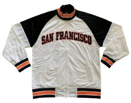 12 of Mens Embroidered Tricot Track Jacket In City Colors C San Fran White/or
