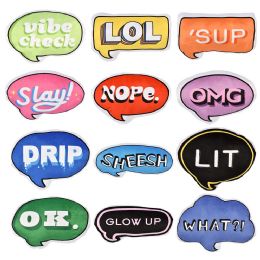 144 pieces 8" Speech Bubbles - Reinforcement Stickers & Labels