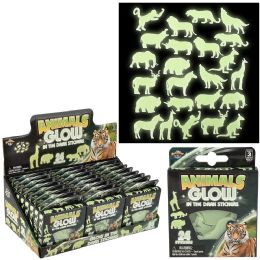 144 of Glow In Dark Animal Stickers 24ct