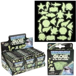 144 of Glow In Dark Aquatic Stickers 24ct