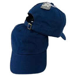 24 pieces of Dad Hat: Navy 100% Cotton Vintage Washed (buckle) Unisex