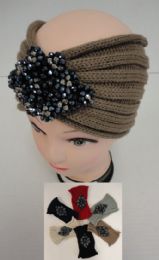 24 Wholesale Hand Knitted Ear Band [lg Jewel] Loop