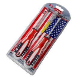 24 pieces 8.5" 2pc Flag Screwdriver With Bonus Mini Screwdriver - Screwdrivers and Sets