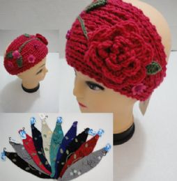 24 pieces Hand Knitted Ear BanD--Flower & Leaves - Ear Warmers