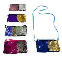 24 of 7"x4.25" Reversible Sequin Change Purse [crossbody]