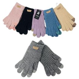 24 pieces Ladies Knitted Touch Screen Gloves [fashion Collection] - Fuzzy Gloves