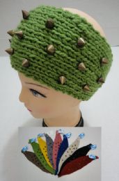 24 of Hand Knitted Ear Band With Spikes