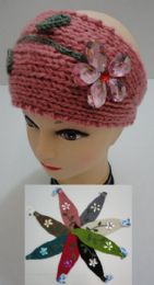 24 pieces Hand Knitted Ear Band [jewel Flower] - Ear Warmers