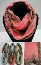 24 pieces ExtrA-Wide Light Weight Infinity Scarf [leopard Print] - Womens Fashion Scarves