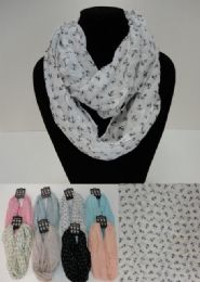 24 pieces Light Weight Infinity Scarf [small Anchors] - Womens Fashion Scarves