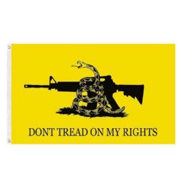 24 pieces 3'x5' Don't Tread On My Rights Flag *yellow - Signs & Flags
