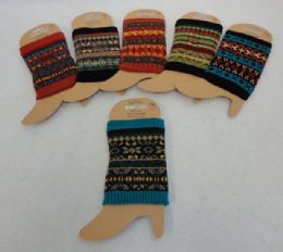 24 pieces Knitted Boot Cuffs [aztec Print] - Arm & Leg Warmers