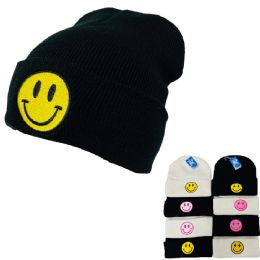 Knitted Cuffed Hat Emoji Faces