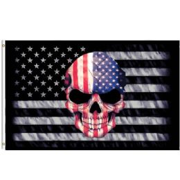 24 Pieces 3'x5' Black and White American Flag with American Flag - Signs & Flags