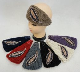 24 pieces Hand Knitted Ear Band [beaded Leaf] - Ear Warmers