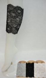 24 pieces Lace Boot Cuffs [floral] - Arm & Leg Warmers