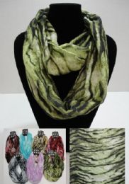 24 pieces Light Weight Infinity Scarf [zebra Print] - Womens Fashion Scarves