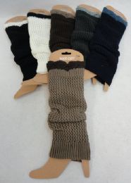 24 pieces Knitted Leg Warmers [twO-Tone Loose Knit] - Arm & Leg Warmers