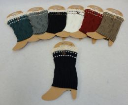 24 pieces Knitted Boot Cuffs [antique Lace/1 Button] - Arm & Leg Warmers