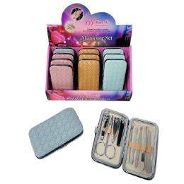 24 pieces 9pc Manicure Care Set [basketweave] - Manicure and Pedicure Items