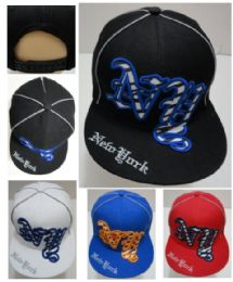 24 of SnaP-Back Flat Bill Cap [striped Ny]