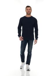 Men's Thermal Long Sleeve Shirt In Navy Size L
